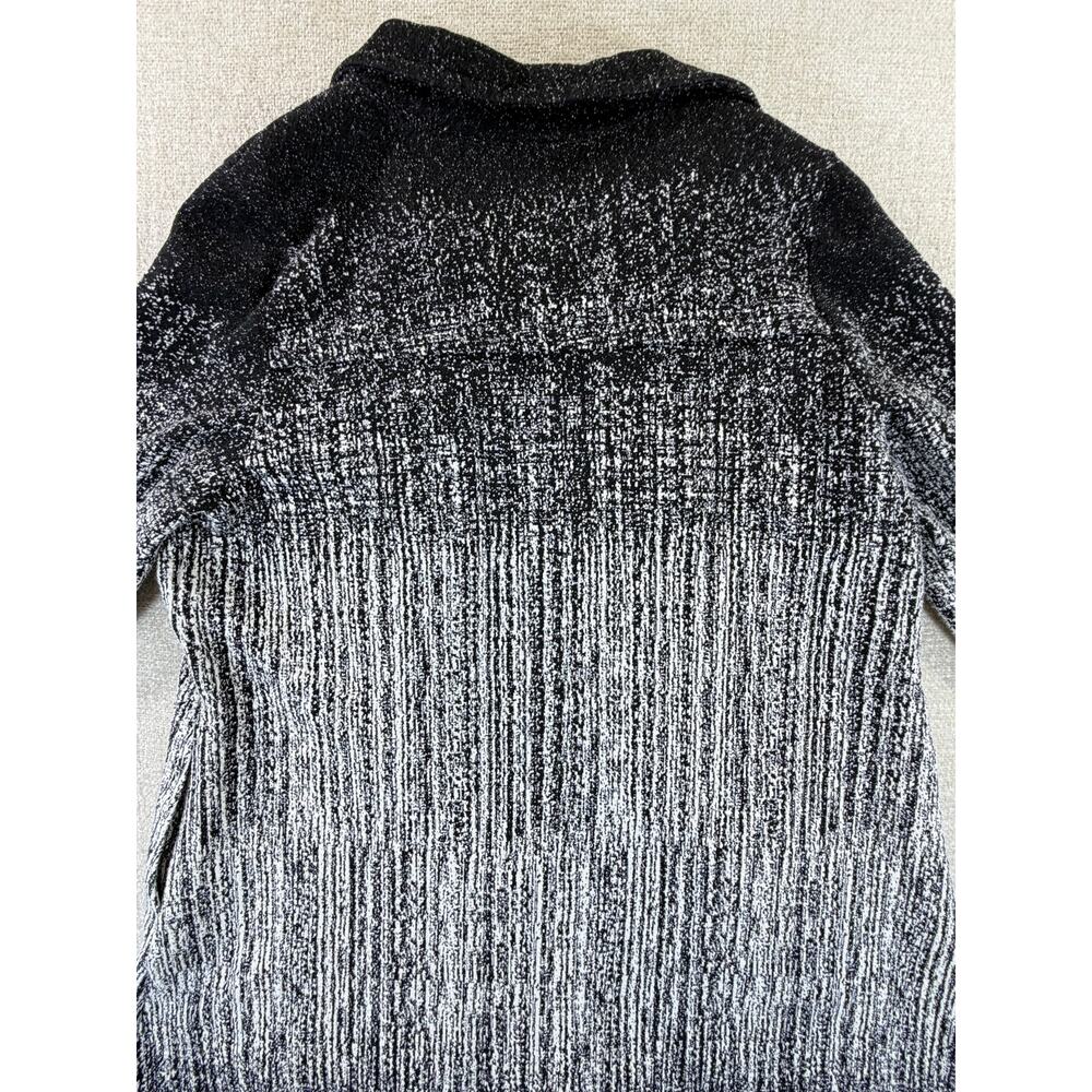 IC by Connie K Women's XL Black White Artsy 3/4 Sleeve Full Zip Jacket Casual - Picture 11 of 12